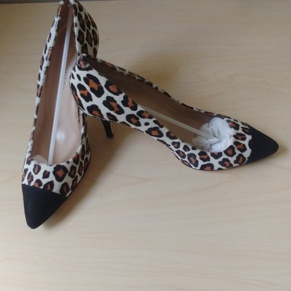 New 🌺 Club Monaco Leopard Print April Heels - Picture 3 of 8